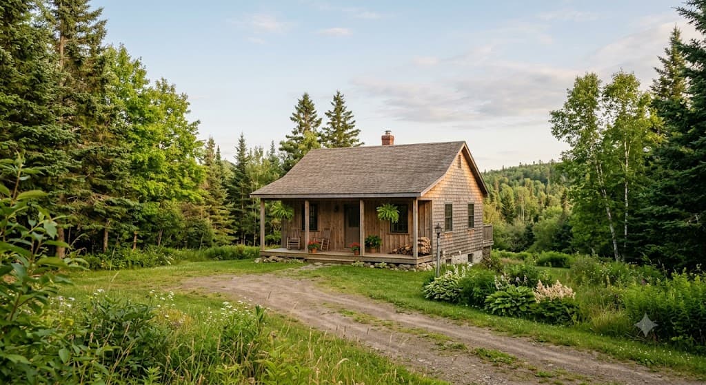 Quiet cottage exterior